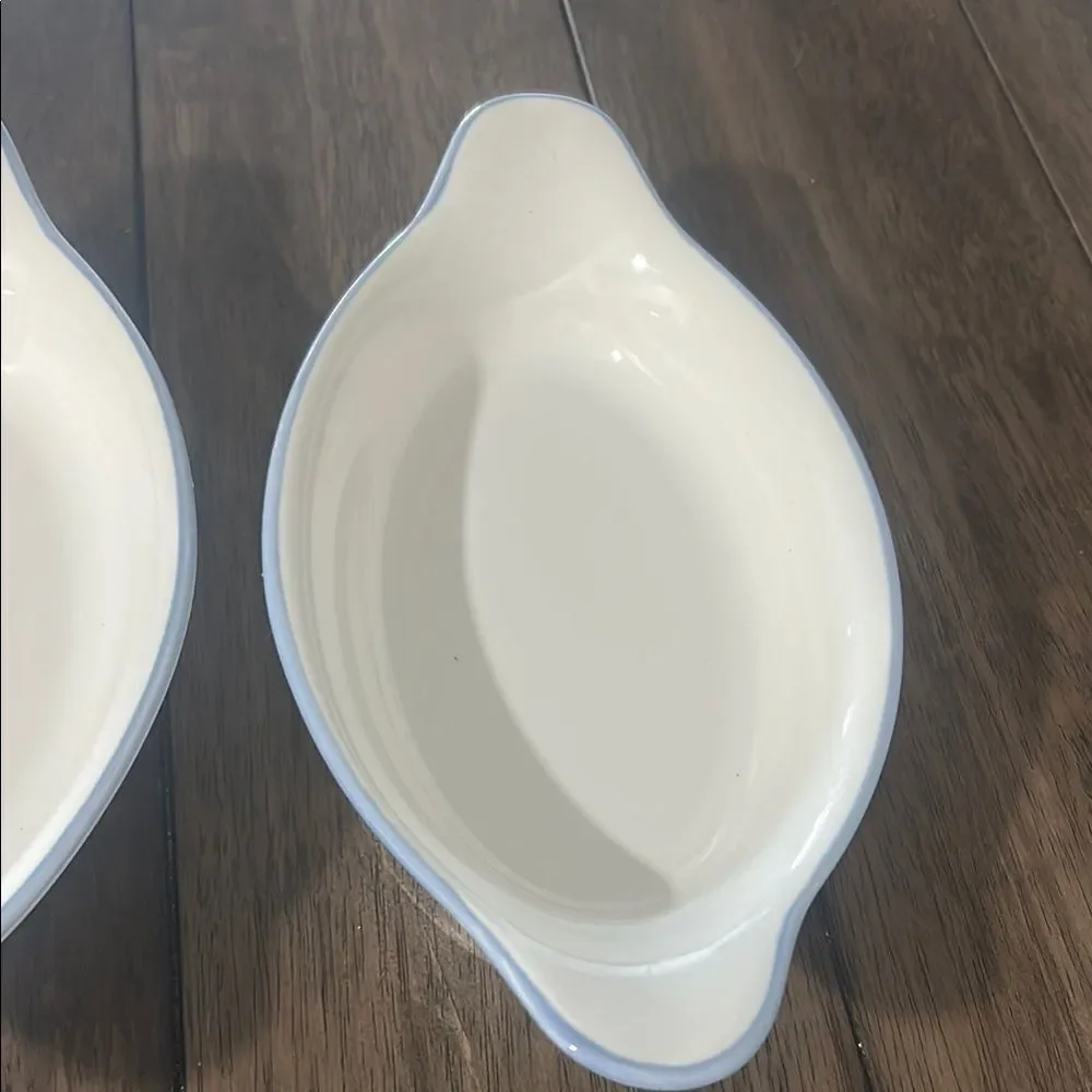 Pfaltzgraff Juniper oval Set of Three Elegant Oval Dishes white off